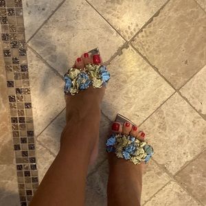 COPY - Light blue pair of summer heels